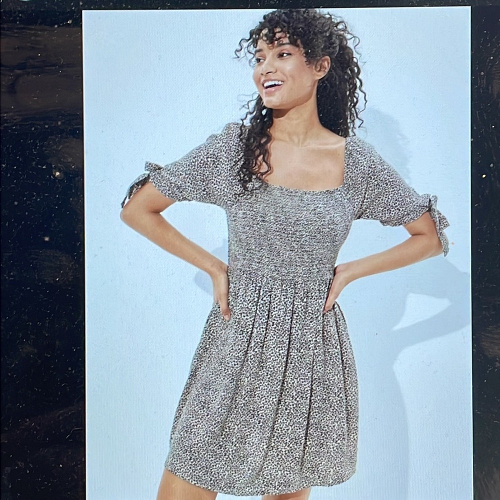 American Eagle Leopard / Cheetah Mini Print Dress Large